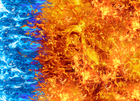 Blue Fire Flag Blue fire flag